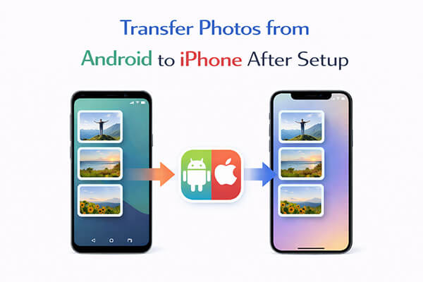 Kurulumdan sonra fotoğrafları Android'den iPhone'a aktarın.