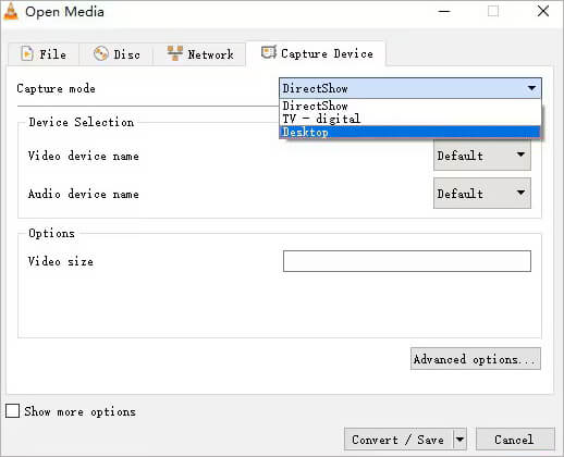 Dell dizüstü bilgisayarda Windows 8'de VLC medya oynatıcısı kullanarak ekran kaydı nasıl yapılır?