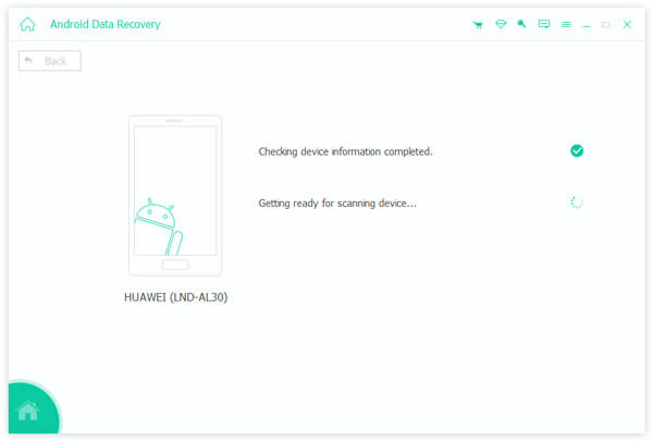 scan android from apeaksoft android data recovery