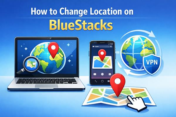 Как изменить местоположение в BlueStacks