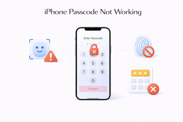 El código de acceso del iPhone no funciona
