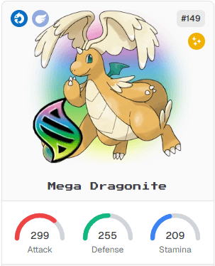 Statistiques de Méga-Dragonite dans Pokémon GO