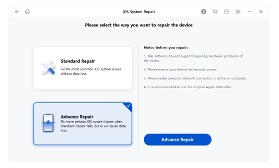 choose standard mode