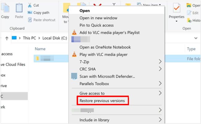 recover deleted png with the previous versions