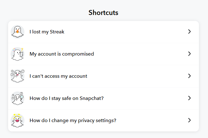 Восстановление серии в Snapchat онлайн