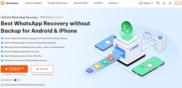 tenorshare ultdata whatsapp recovery review