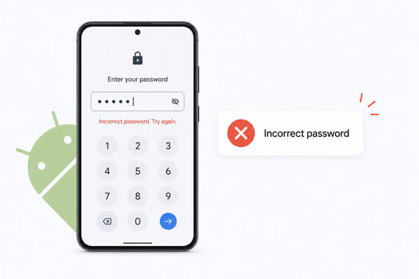Mon téléphone Android n'accepte pas le mot de passe correct.