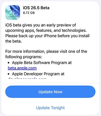 Comment télécharger iOS 26.5
