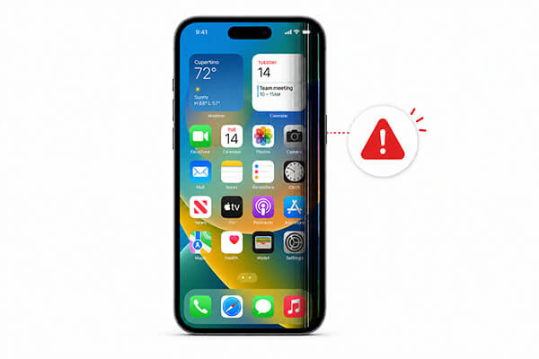 right side of iphone screen not working