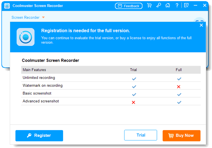 register coolmuster screen recorder