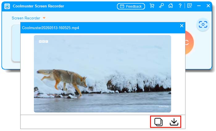 save or copy recording