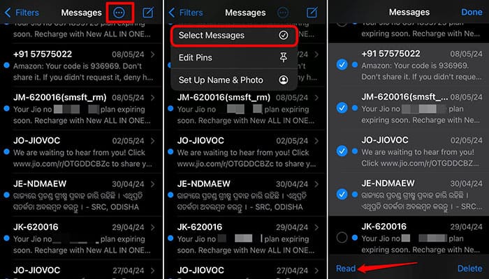 marquer manuellement tous les messages comme lus