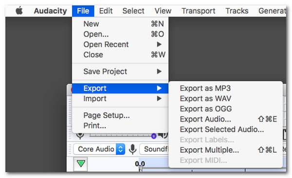 Convertir un fichier OGG en WAV avec Audacity