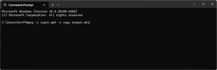 Convertir MP4 a MKV con FFmpeg
