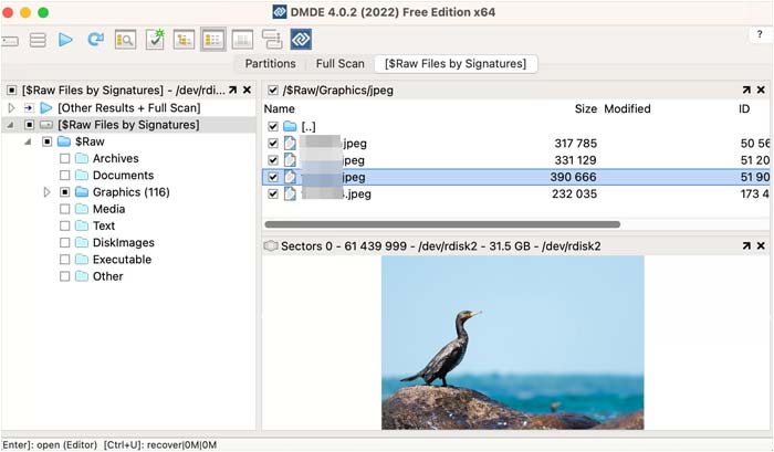 photo recovery software for mac - dmde for mac