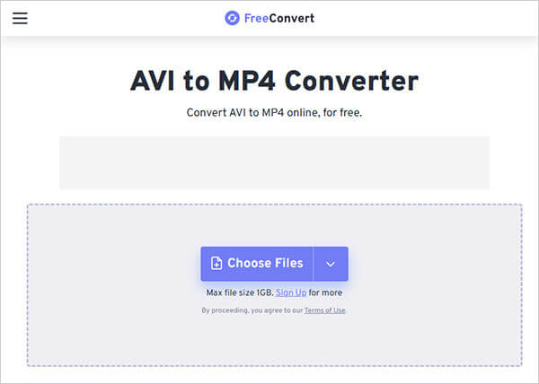 convert avi to mp4 online via freeconvert