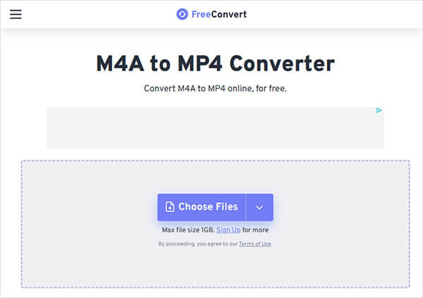 FreeConvert üzerinden m4a dosyasını mp4'e çevrimiçi olarak dönüştürün.