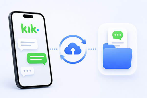 Cara mencadangkan pesan Kik di iPhone