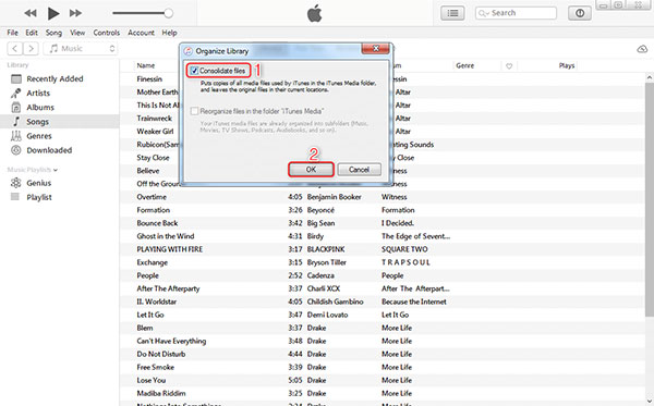 объедините свою библиотеку iTunes