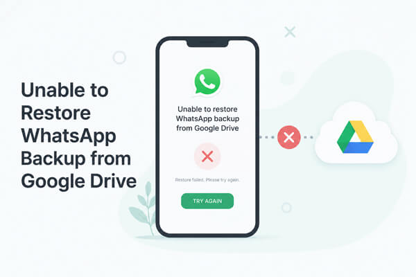 Tidak dapat memulihkan cadangan WhatsApp dari Google Drive.