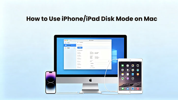 如何在 Mac 上使用 iPhone 磁碟模式