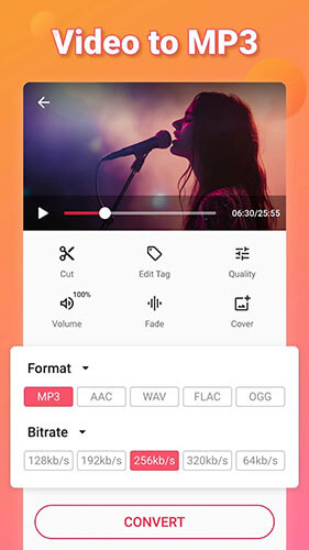Convertir vídeo a audio en Android con video a mp3 - vídeo a audio