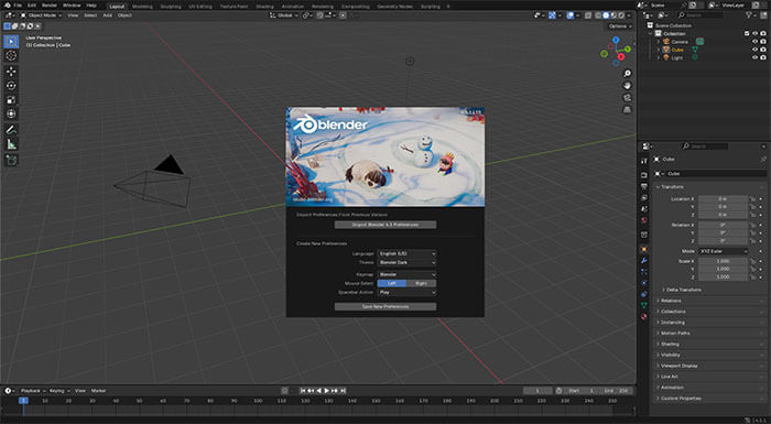 видеоредактор Blender MOV