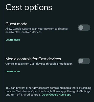 Diffuser un message Android sur un téléviseur sans Wi-Fi à l'aide du mode invité Chromecast