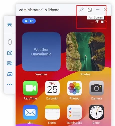 Effettua la duplicazione dello schermo a schermo intero con lo specchio del telefono