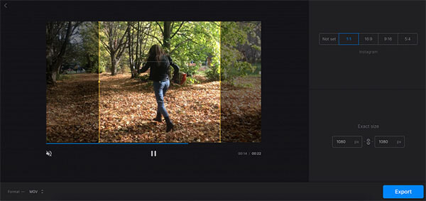 how to zoom in on a video online for free using clideo