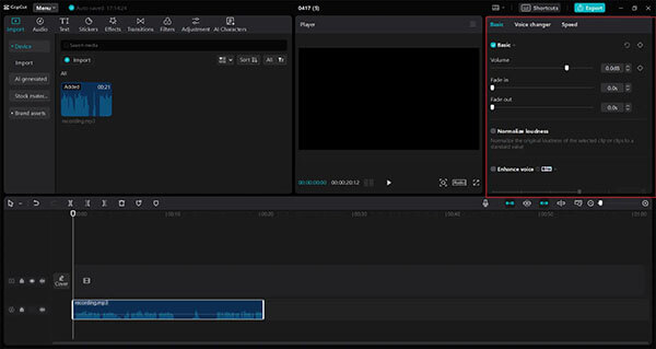 Cómo editar audio en Capcut