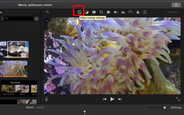 在 Mac 上使用 iMovie 制作分屏视频
