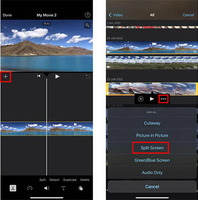 如何在 iPhone 上使用 iMovie 制作分屏视频