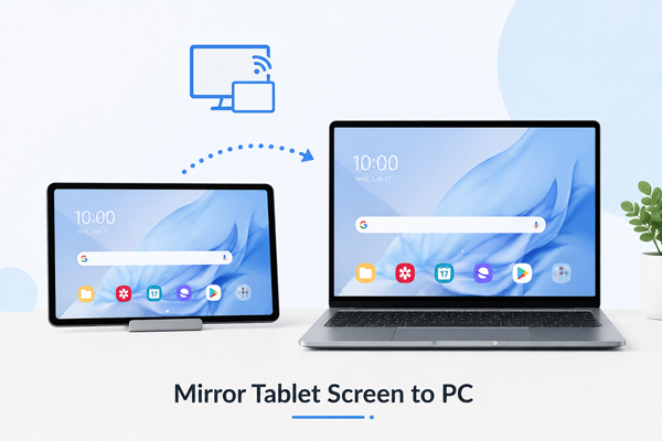 Duplicar la pantalla de la tableta en el ordenador