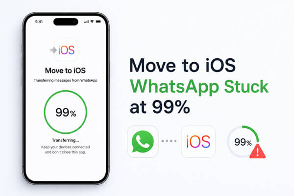 La migración a WhatsApp para iOS se queda atascada en el 99 por ciento.