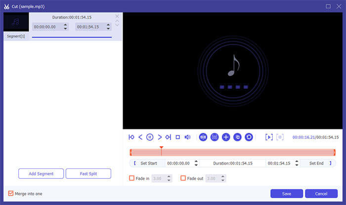 archivos de audio cortados
