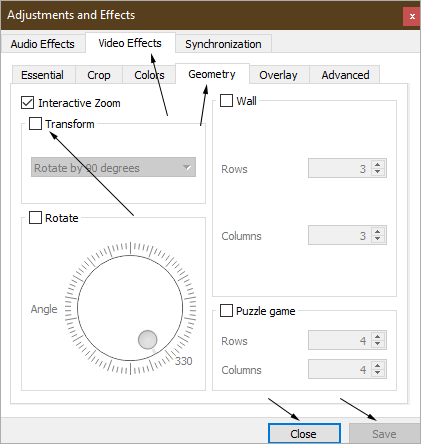 how to zoom in on a video using vlc