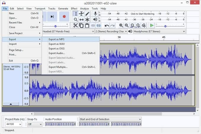 Cómo convertir un archivo WAV a MP3 en PC con Audacity