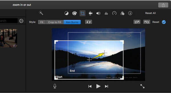 how to zoom in on videos on iphone with imovie