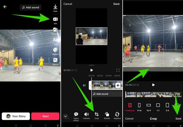 come ritagliare i video su TikTok