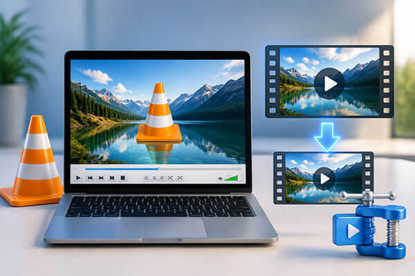 how to compress video with vlc