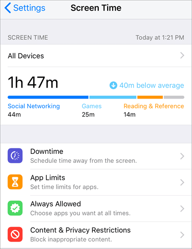 Solucionar el problema de ubicación caducada en iPhone: desactivar las restricciones de tiempo de pantalla.