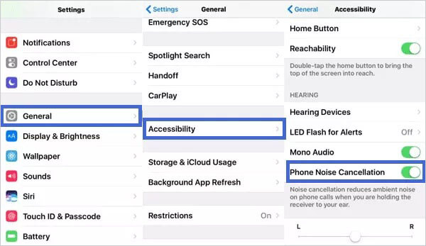 Desative o cancelamento de ruído do telefone para corrigir o problema do microfone do iPhone que não está funcionando corretamente.
