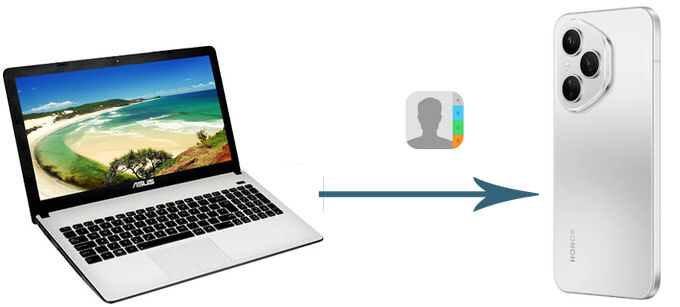 Transferir contatos do computador para o Honor
