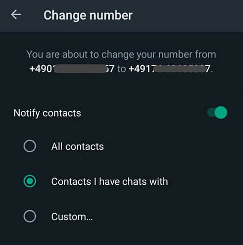 Cara mengganti nomor WhatsApp di ponsel yang sama