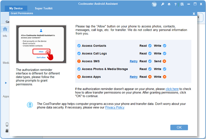 Grant All Required App Permissions Grant All Required App Permissions