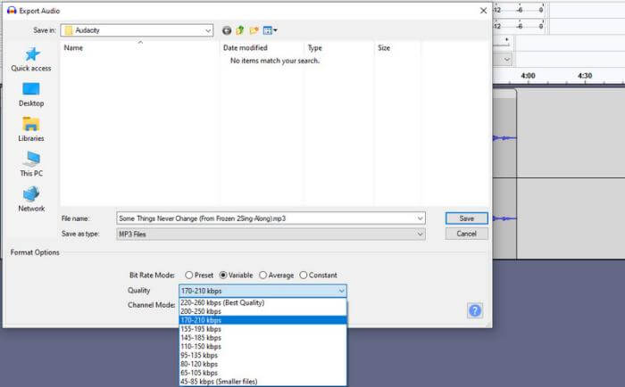 Comprime MP3 gratis con Audacity