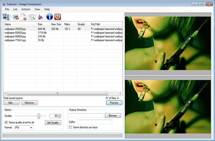 Compressore di immagini al cesio: la migliore app di compressione di immagini per Windows