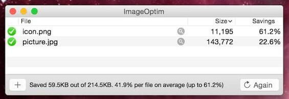 ImageOptim: il miglior compressore d'immagine per Mac.