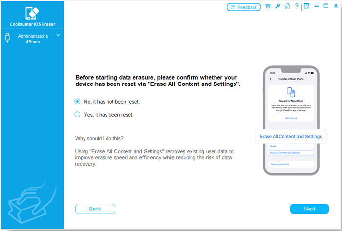 device reset confirm